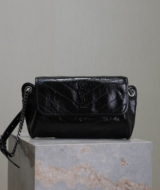Yves Saint Laurent YSL NIKI BODY BAG Wrinkled Leather 577124
