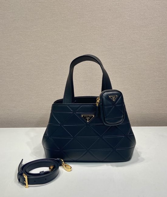 Prada Small Symbol Stitch Leather Tote Bag 1BG548