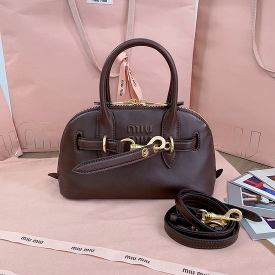 Miu Miu Aventure Nappa Leather Bowling Bag 5BB169