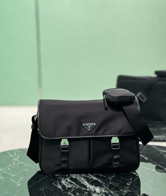 Prada Nylon Flap Shoulder Bag Large 2VD768