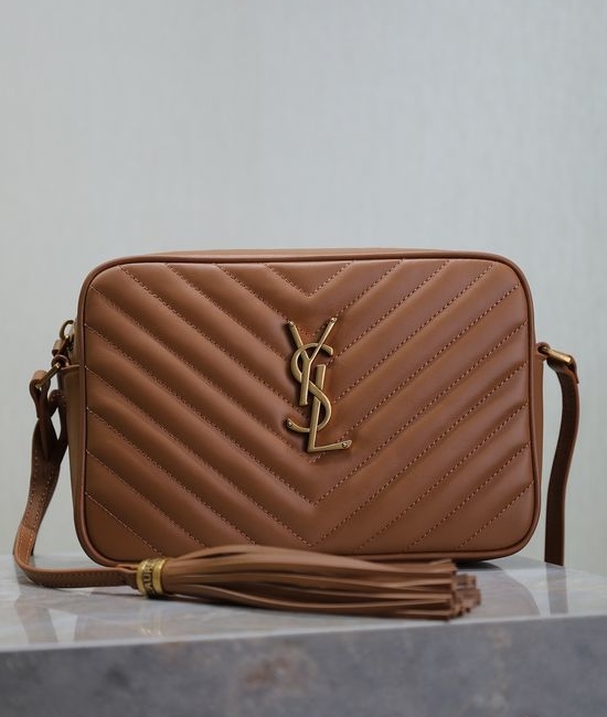 Yves Saint Laurent YSL Lou Camera Bag Leather Adjustable Strap 520534-1