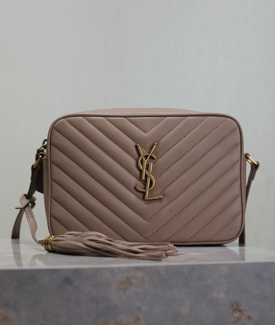 Yves Saint Laurent YSL Lou Camera Bag Nude Pink 520534-1