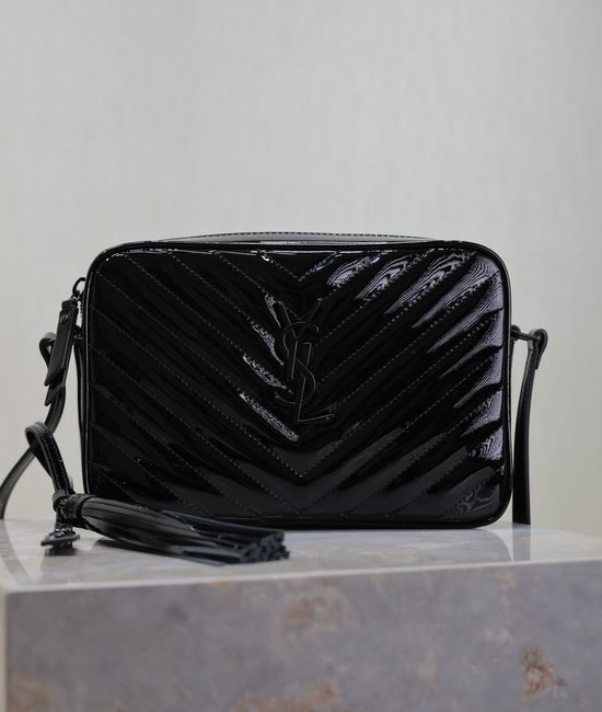 Yves Saint Laurent YSL Lou Camera Bag Patent Leather 520534