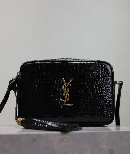 Yves Saint Laurent YSL Lou Crocodile Pattern Camera Bag 520534