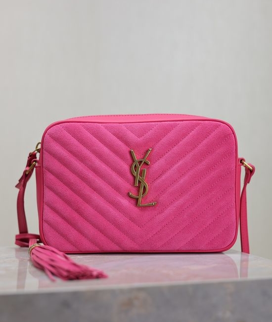 Yves Saint Laurent YSL Lou Camera Bag Leather Tassel Pendant Gold Buckle 520534-1