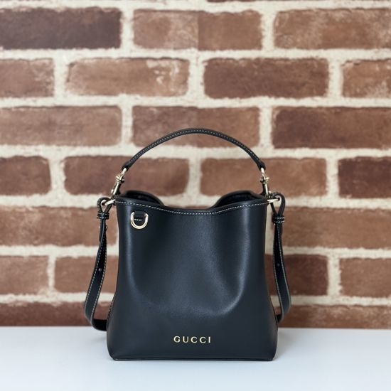 Gucci Black Leather Tote Bag 815118