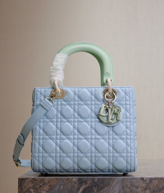 Christian Dior CD Lady Lambskin Quilted Handbag 0565