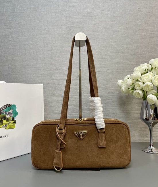 Prada Vintage Suede Shoulder Bag 1BB116