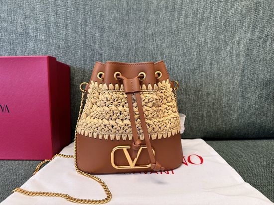 Valentino Mini Calfskin Bucket Bag 1188