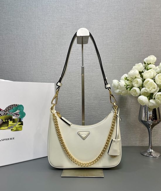 Prada Hobo Handbag Convertible Shoulder Bag 1BC204