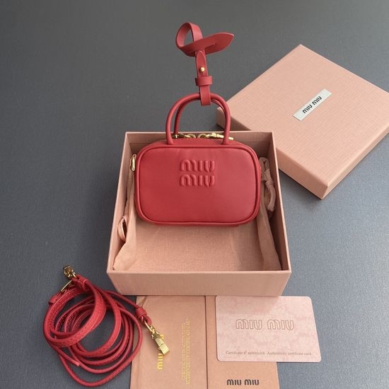 Miu Miu Leather Charm Embossed Logo 5NR036