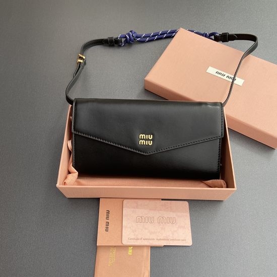 Miu Miu Leather Wallet With Rope Strap 5MT025