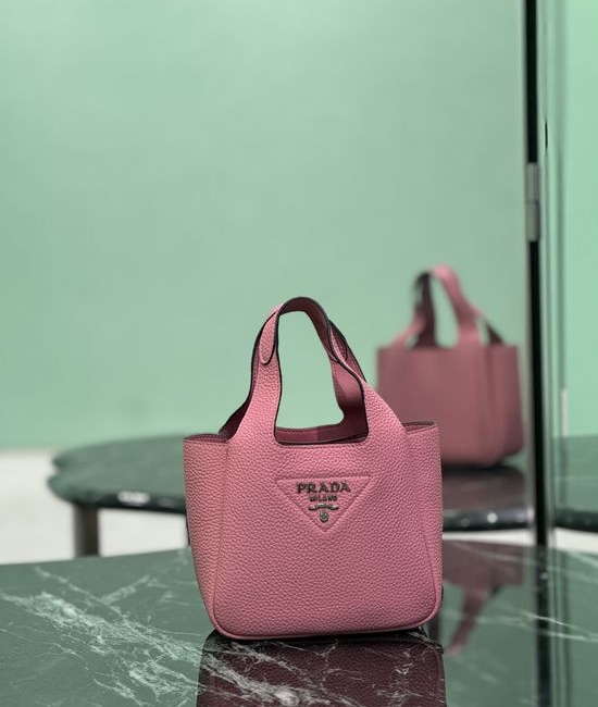 Prada Small Leather Bucket Tote Bag 1BA349