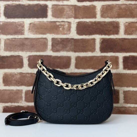 Gucci Textured Leather Bag Black G Monogram 815409