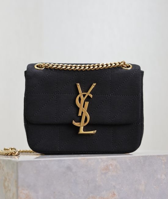 Yves Saint Laurent YSL Black Jamie Knitted Crossbody Bag 698162