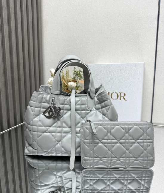 Christian Dior CD Toujours Cloud Gray Medium Handbag 2821