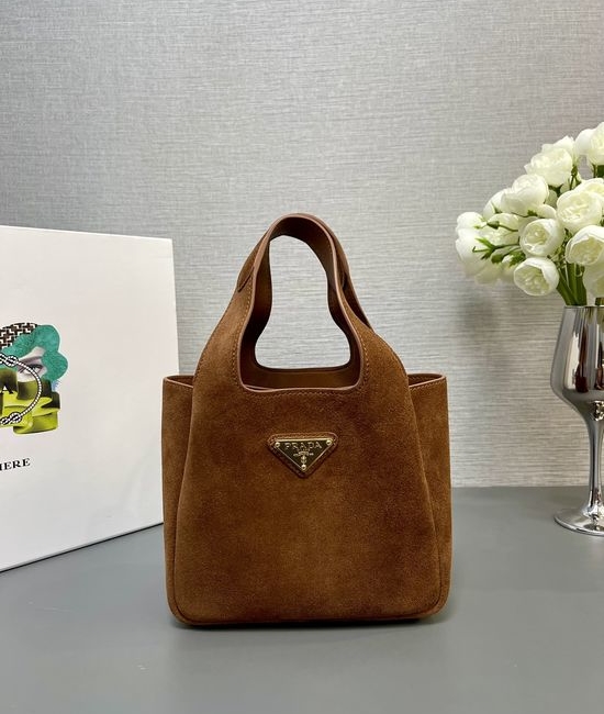 Prada Mini Panier Suede Handbag 1BA349