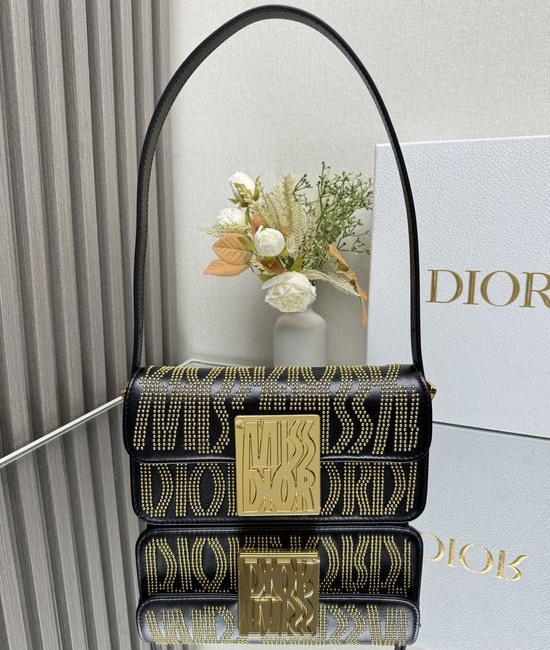 Christian Dior CD Miss Christian Dior CD Flap Bag Black Stud 2610