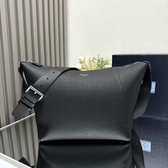 Prada Grained Leather Messenger Bag 15532