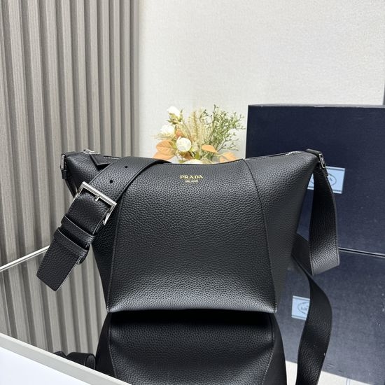 Prada Grain Leather Messenger Bag 2VH178