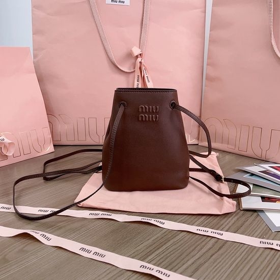 Miu Miu Mini Lambskin Bucket Bag 5NF460