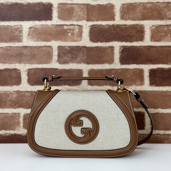 Gucci Canvas Leather Trim Bag 815714