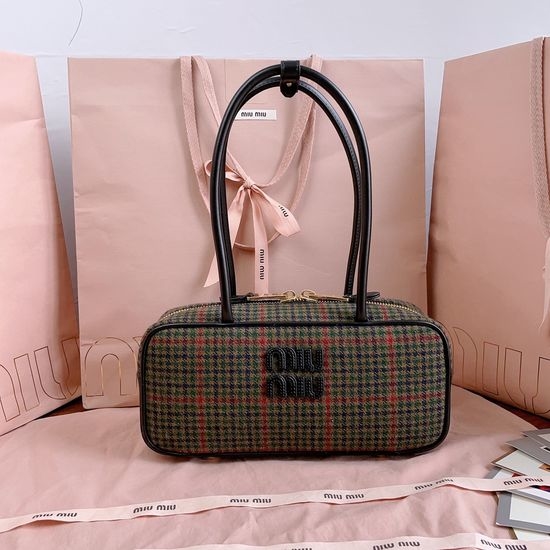 Miu Miu Houndstooth Bowling Bag 5BB147