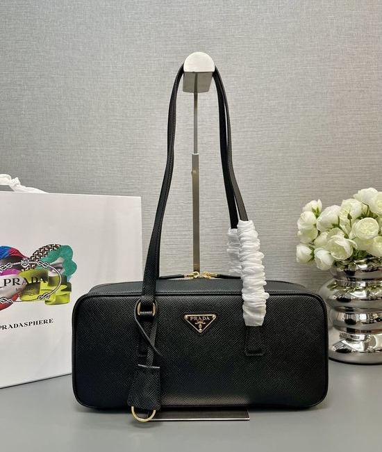 Prada Vintage Cowhide Leather Shoulder Bag 1BB116