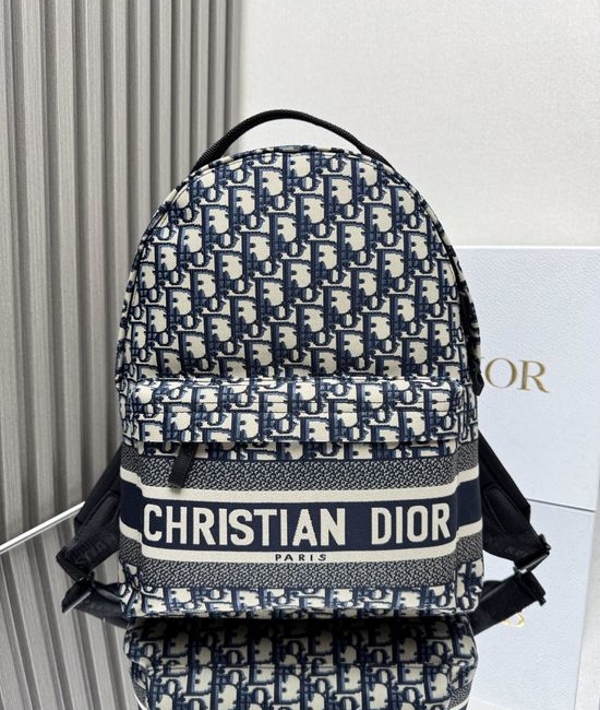 Christian Dior CD Christian Dior CDTravel Large Blue Oblique Backpack 9628
