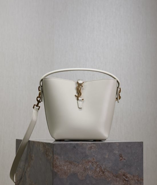 Yves Saint Laurent YSL LE 37 Small Bucket Bag with Metal Logo Buckle 749036