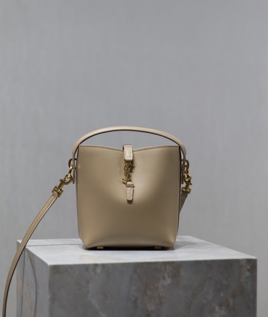 Yves Saint Laurent YSL Mini Bucket Bag Elegant Logo Clasp LE 37 765870