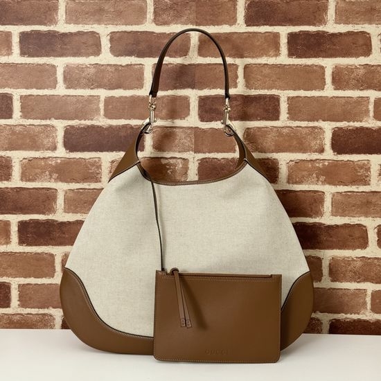Gucci Original Leather Bag Canvas Light Brown 815924