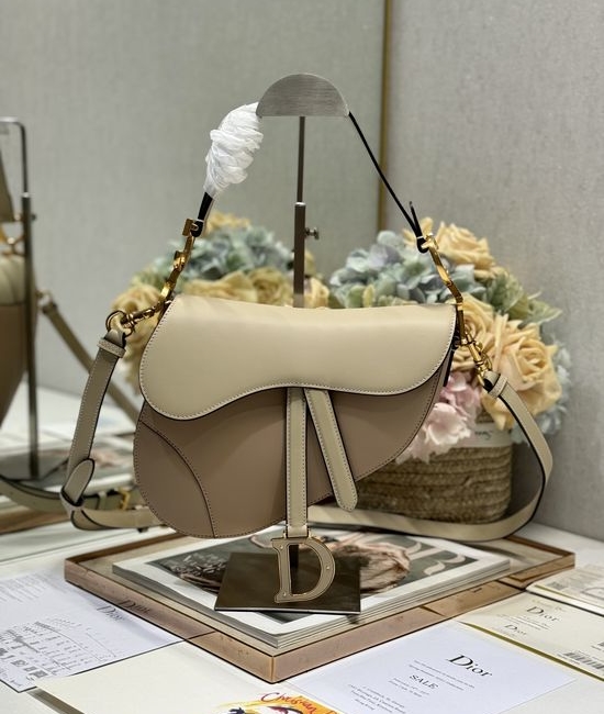Christian Dior CD Saddle Bag Beige and Sand 0446