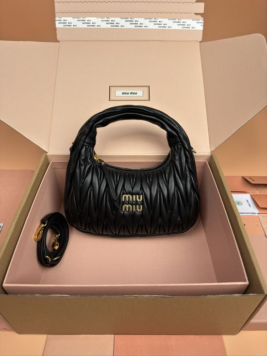 Miu Miu Wander Matelasse Lambskin Hobo Bag 5BC125