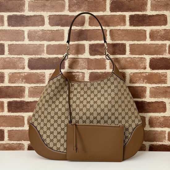 Gucci Original Leather Bag Apricot Canvas Light Brown 815924