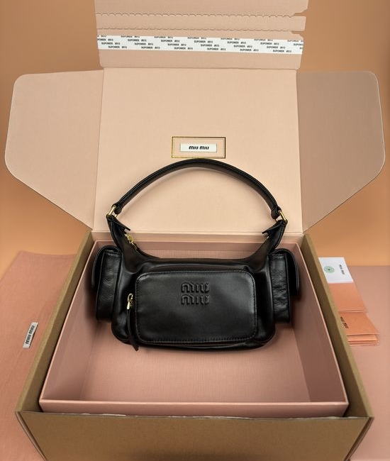 Miu Miu Hobo Lambskin Shoulder Bag 5BC146