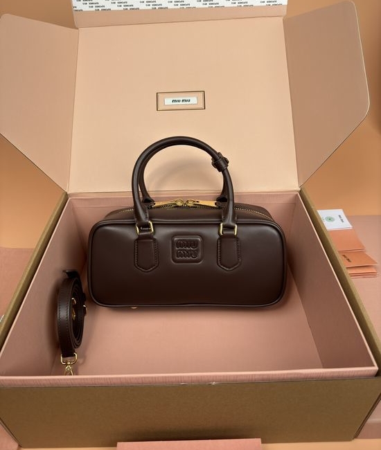 Miu Miu Arcadie Leather Bowling Bag 5BB148