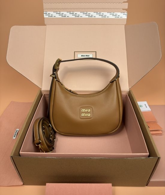 Miu Miu New Moon Leather Crossbody Handbag 5BP161