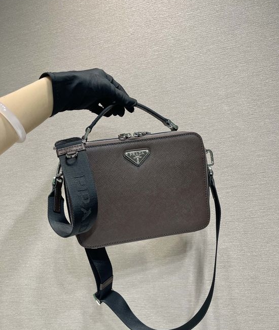 Prada Brique Saffiano Leather Handbag 2VH069