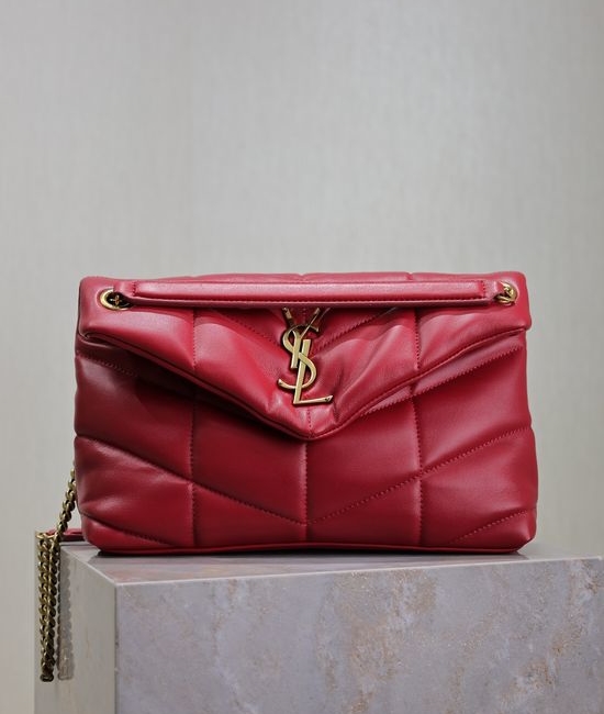 Yves Saint Laurent YSL Loulou Puffer Quilted Lambskin Chain Bag 577476