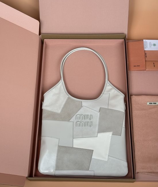 Miu Miu IVY Leather Patchwork Satchel Bag 5BG231