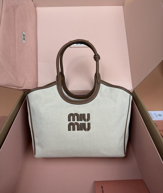 Miu Miu IVY Canvas Shoulder Bag 5BG286