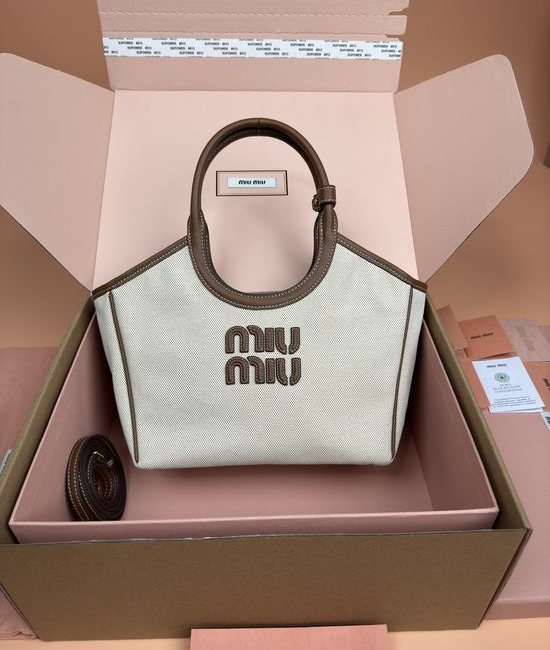Miu Miu IVY Canvas Handbag 5BG288