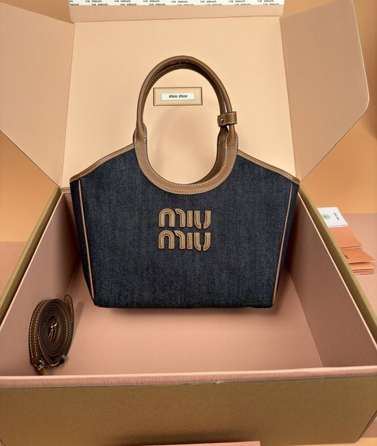 Miu Miu IVY Denim Small Handbag 5BG288