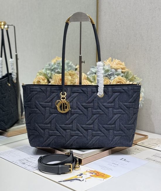 Christian Dior CD Toujours Small Handbag Denim Tote 4520