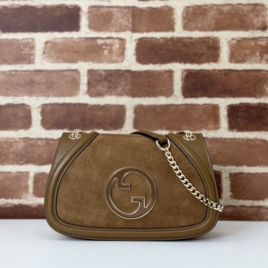 Gucci Tote Bag Brown Nubuck Leather 815715
