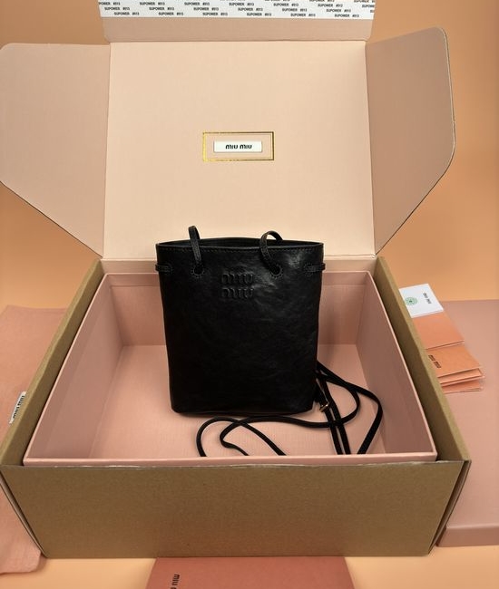 Miu Miu Nappa Leather Mini Tote Crossbody Bag 5NF460