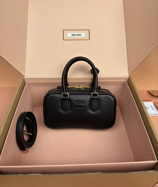 Miu Miu Arcadie Mini Leather Bowling Bag 5BP088