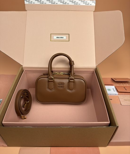 Miu Miu Arcadie Mini Leather Bowling Bag 5BP088