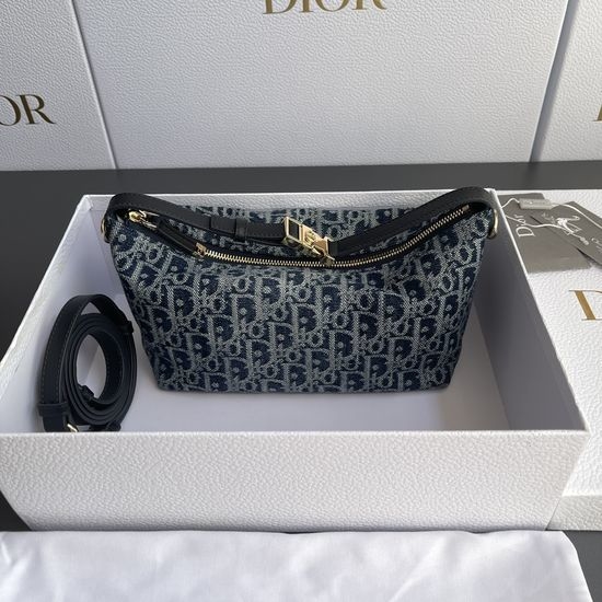 Christian Dior CD Nomad Denim Oblique Clutch S5554
